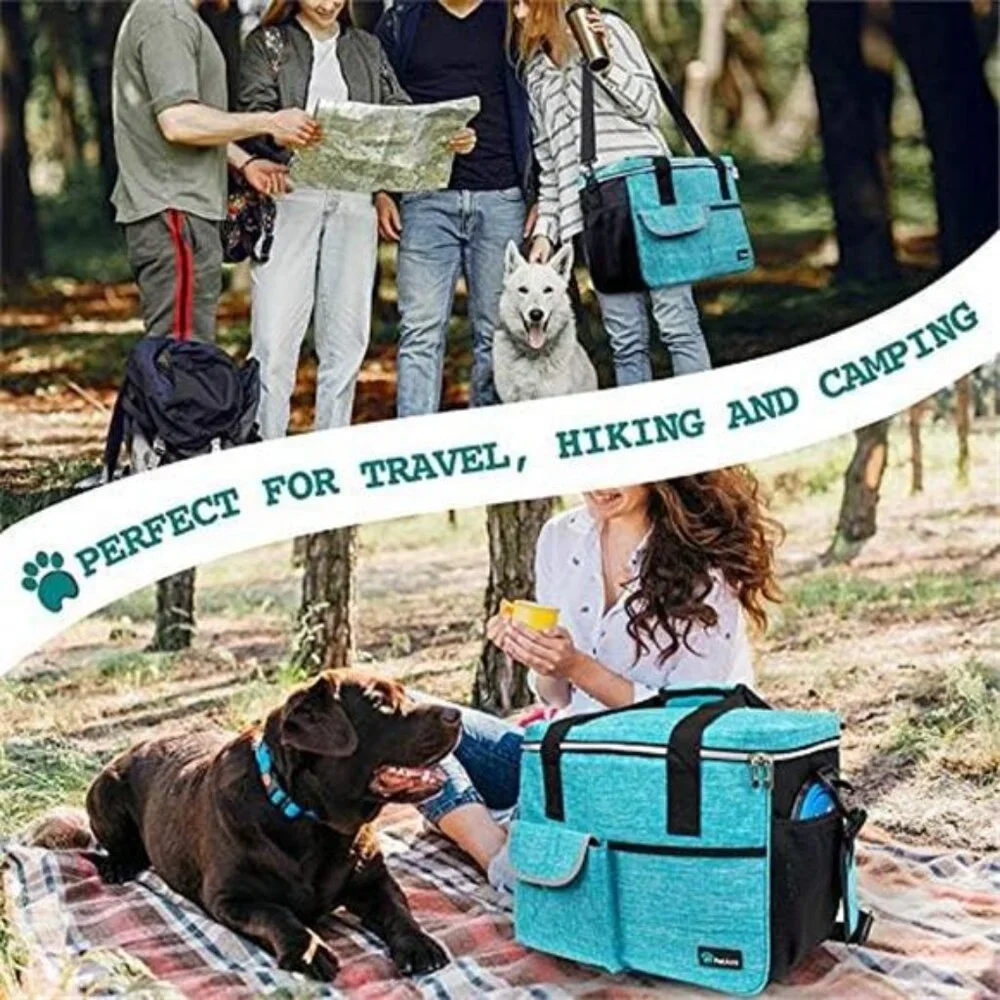 Dog Travel Bag, Travel Pet Bag Organizer,Dog Food Travel Bag with Food Container
